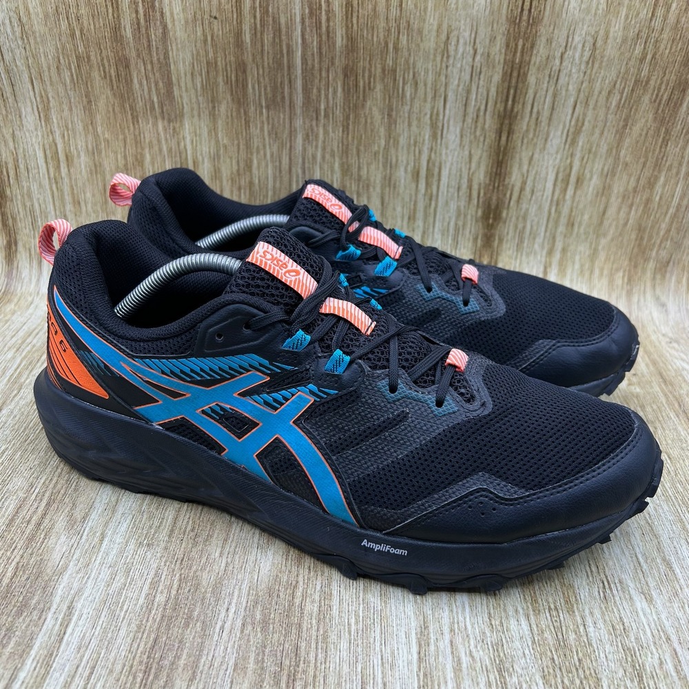 ASICS GEL-Sonoma 6 Men's Size 13 Black Blue Orange‎ Trail Running Shoes Sneakers
